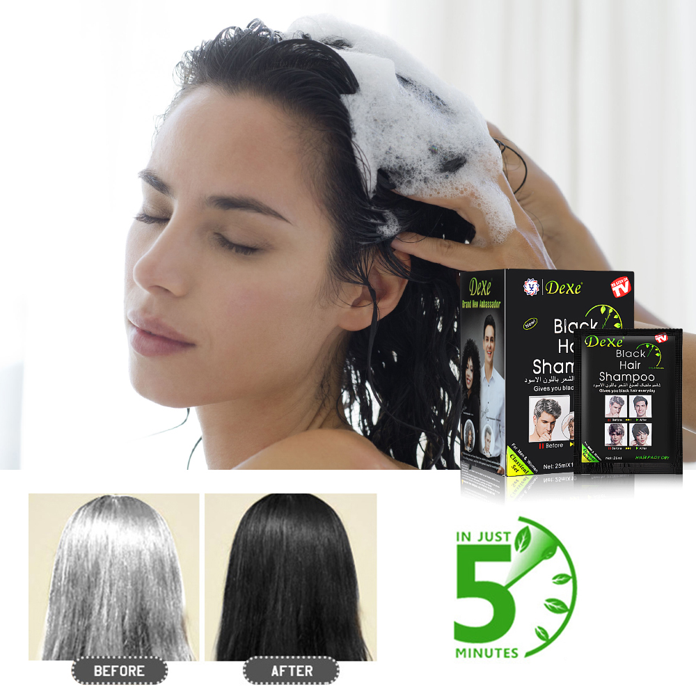 10 Pcs Fast Black Hair Shampoo - огляд і ціна Hair Spray Color