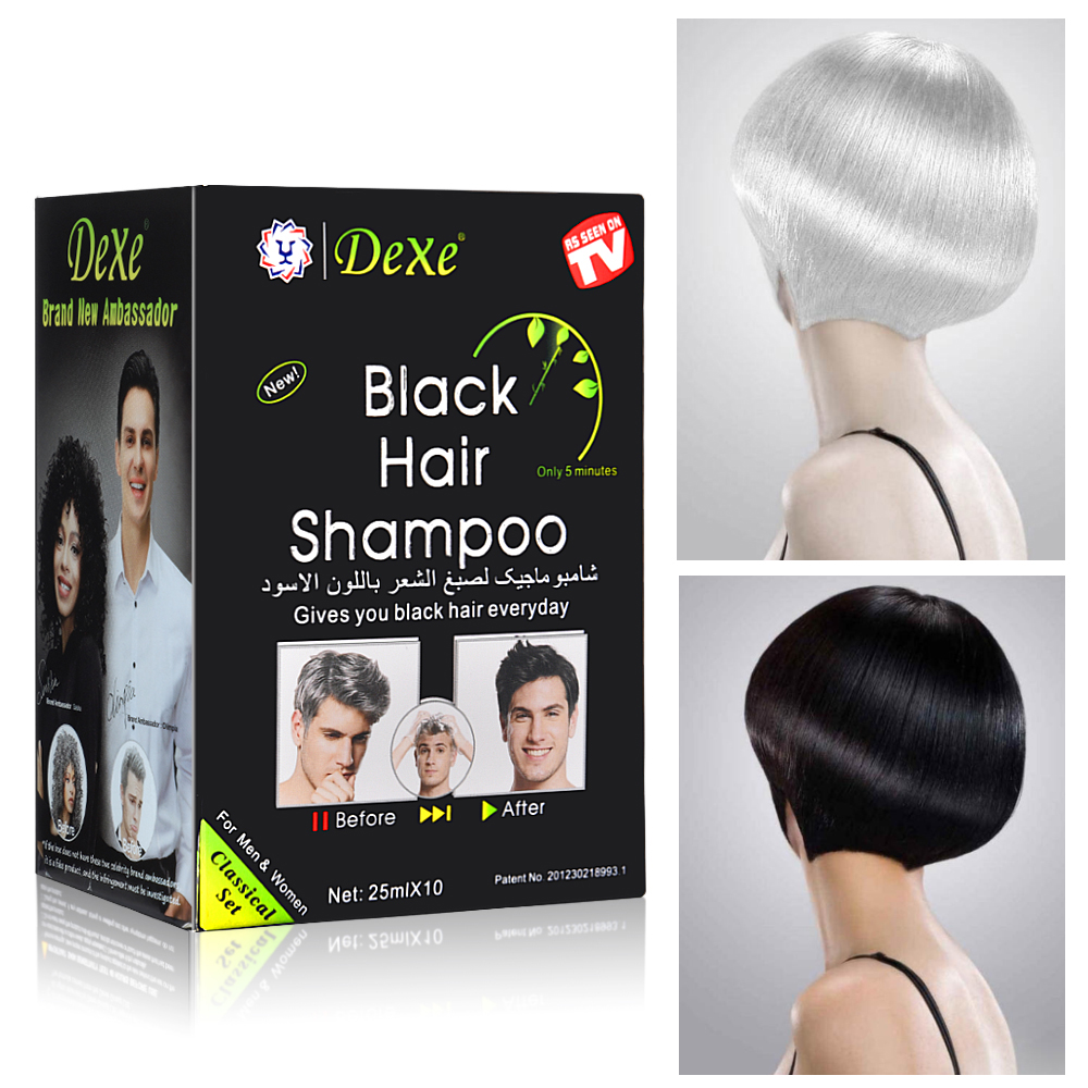 10 Pcs Fast Black Hair Shampoo - огляд і ціна Hair Spray Color