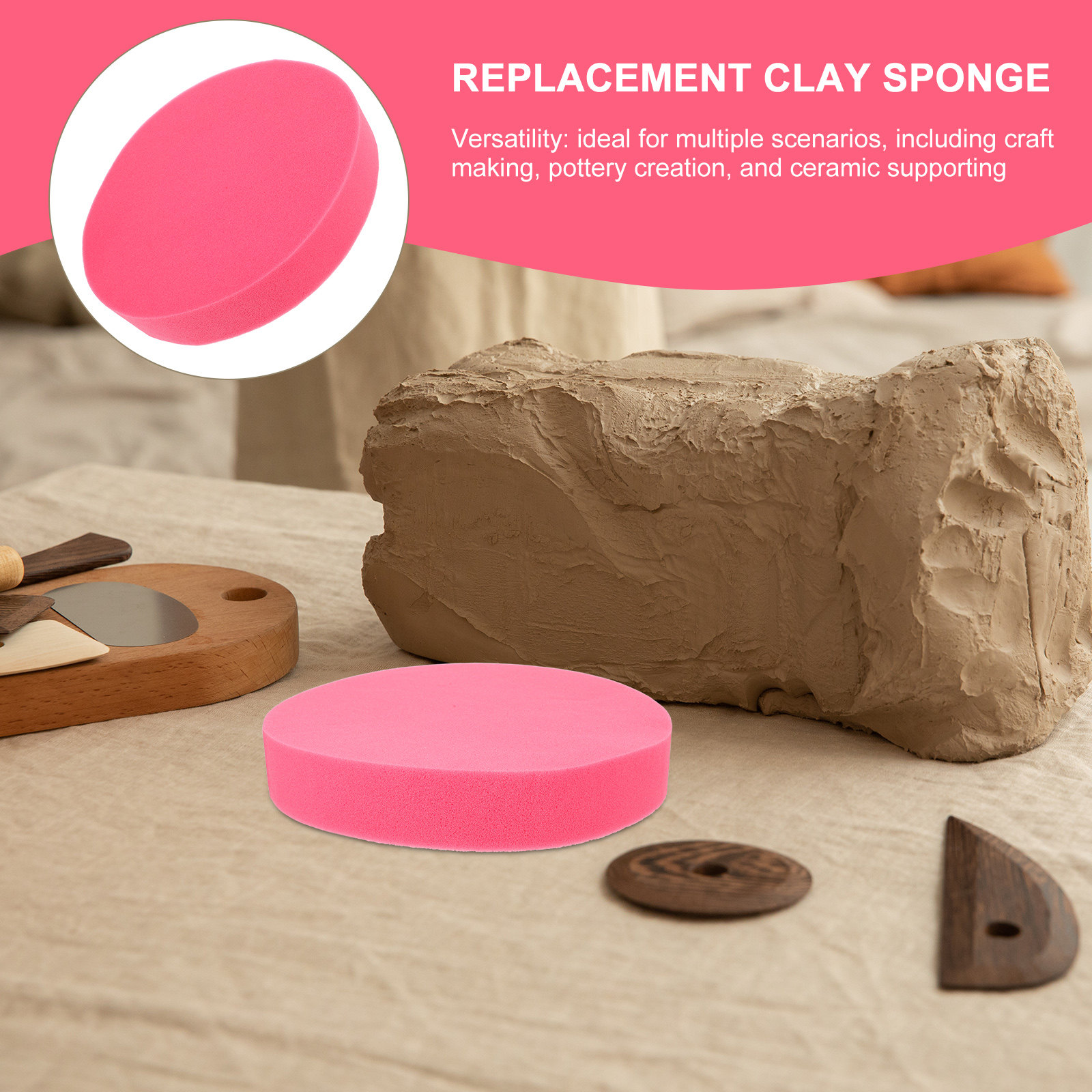 Pottery Sponge Cushion 13.56 I - огляд і ціна Foam Clay Sculpt